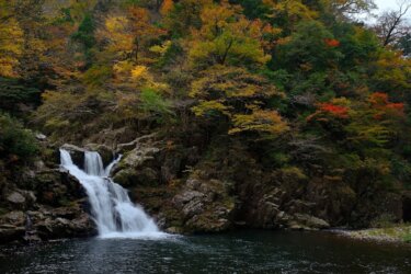 三段滝　(広島県山県郡安芸太田町)　～名勝三段峡の名の由来となった名瀑～