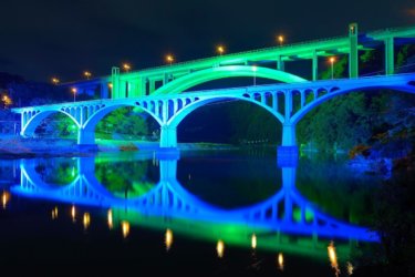 小倉橋でライトアップを見て来ました