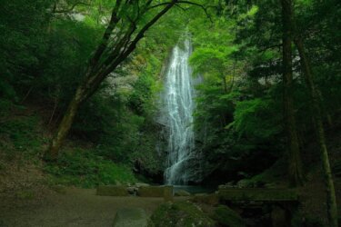 琴滝（京都府）　～流水が琴糸のように見えるといわれる風雅な大滝～