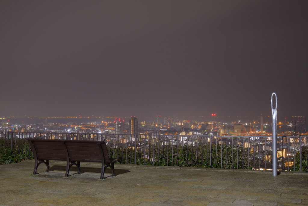 灘丸山公園の夜景 神戸の市街地を一望 住宅街にある展望公園 散策同好会 旅の軌跡と備忘録