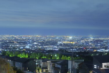 きんもくせい公園（兵庫県宝塚市）で夜景を見てきました。