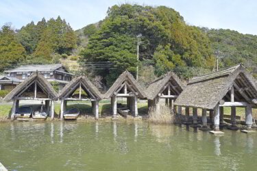 三方五湖の船小屋（福井県若狭町）を見てきました。