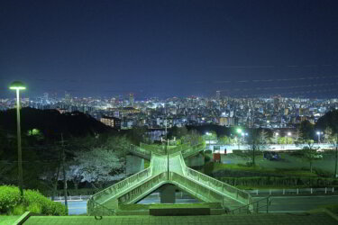 竜王公園（広島県広島市）で夜景を観賞してきました。