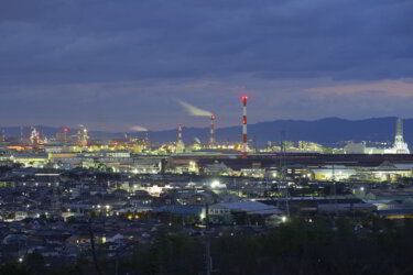 日笠山公園（兵庫県高砂市）で夜景を見てきました。　